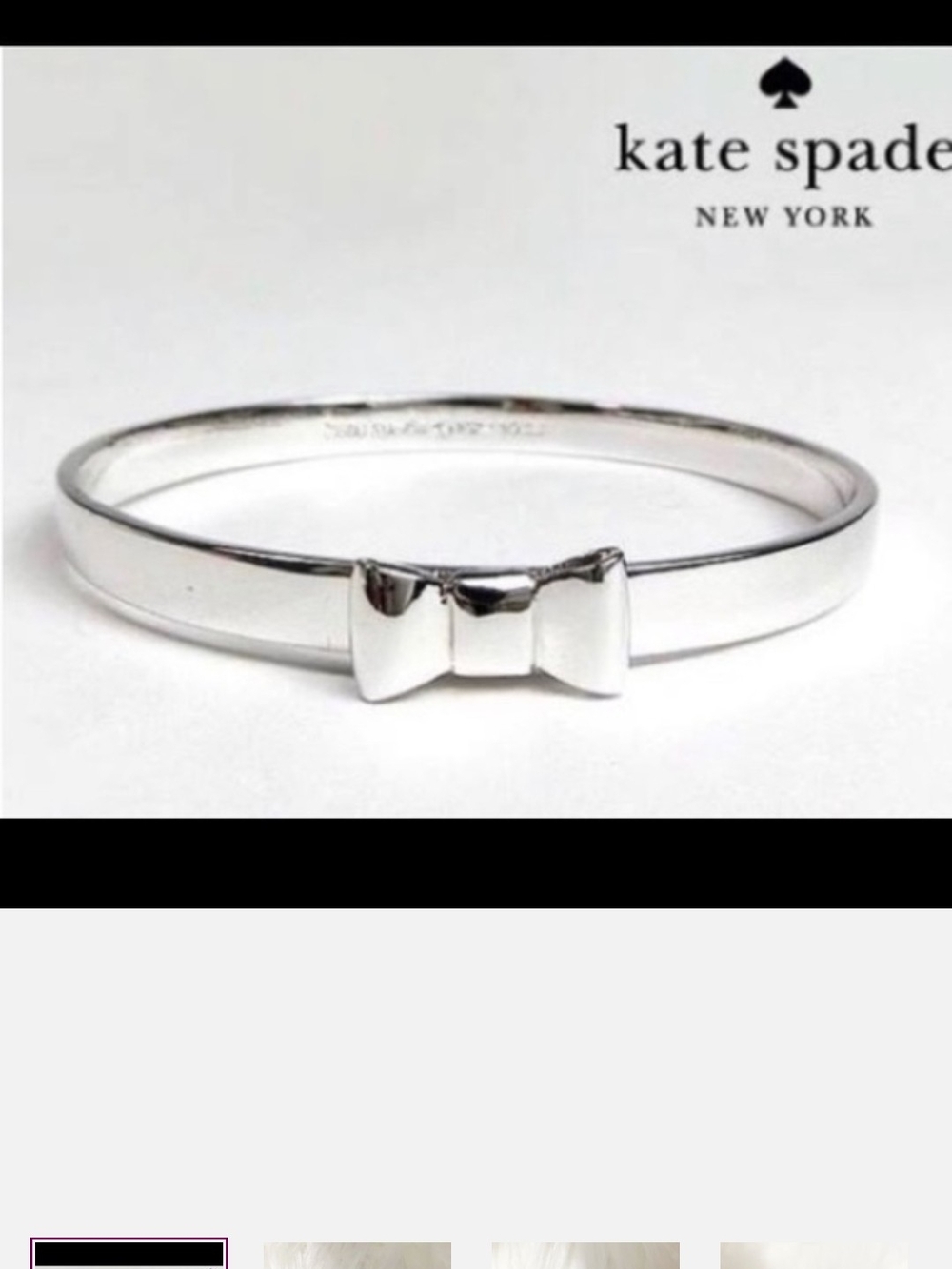 kate spade silver bow bangle